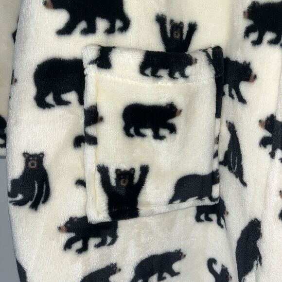 Little Blue House Black Bear Hooded Plush Fleece Robe, Women’s Large Hatley - Picture 6 of 13